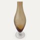 Carafe italienne en verre jaune années 60