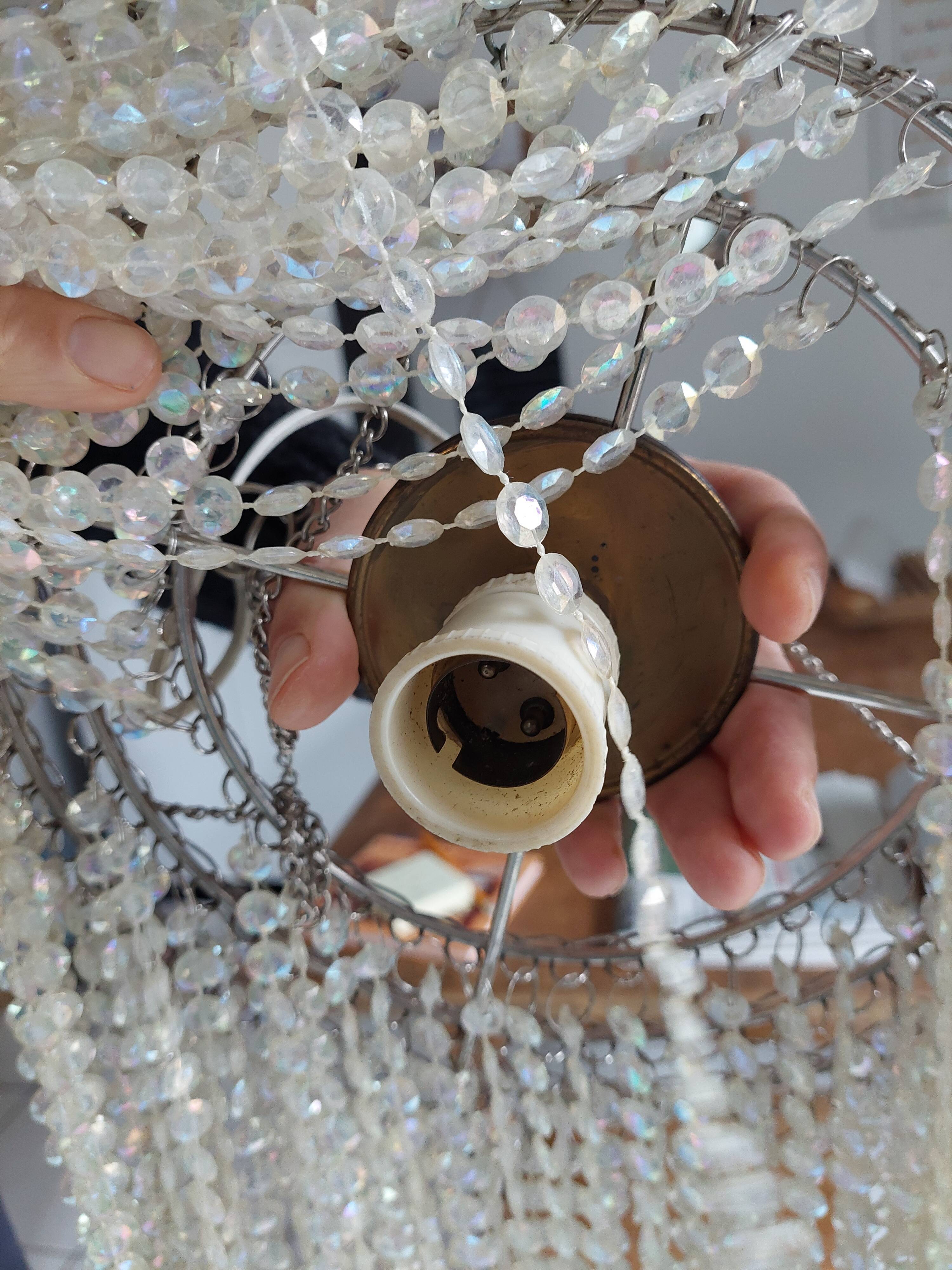 Baroque beaded pendant lamp