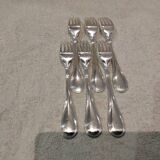 6 silver-plated dessert forks by Christofle, Albi pattern