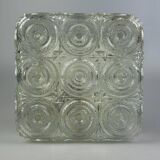 Limburg glass and metal ceiling light, Germany 1960