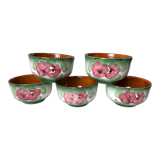 Set of 5 handmade ceramic bowls 60s