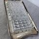 Silver-plated metal and glass hors d'oeuvre tray