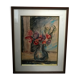 Aquarelle "au vase de fleurs"