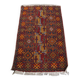 Antique oriental rug featuring orange details 135x81cm