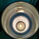 Vintage blue glass table lamp from the 90s, Habitat model.