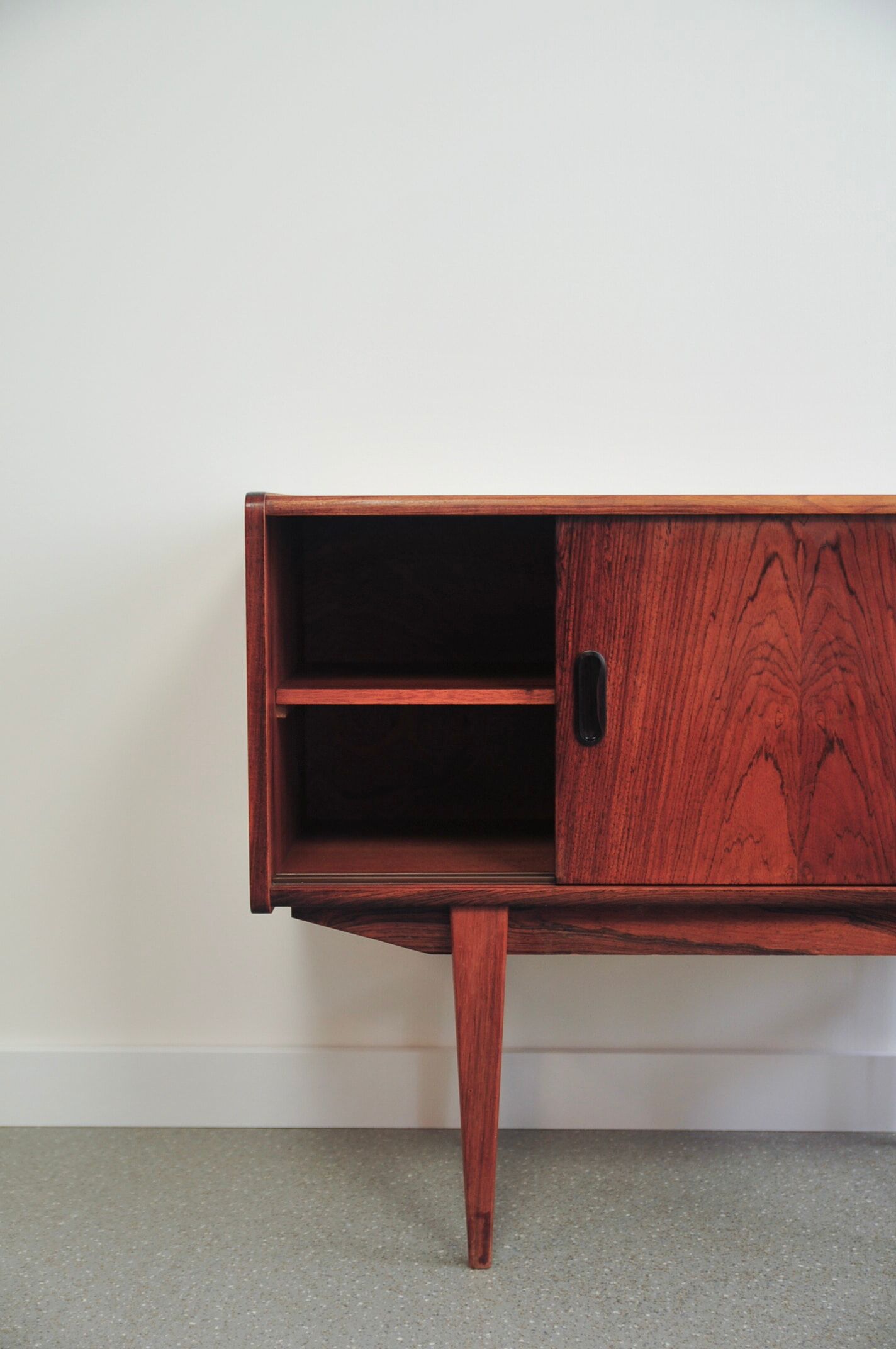 Vintage rosewood sideboard sliding doors