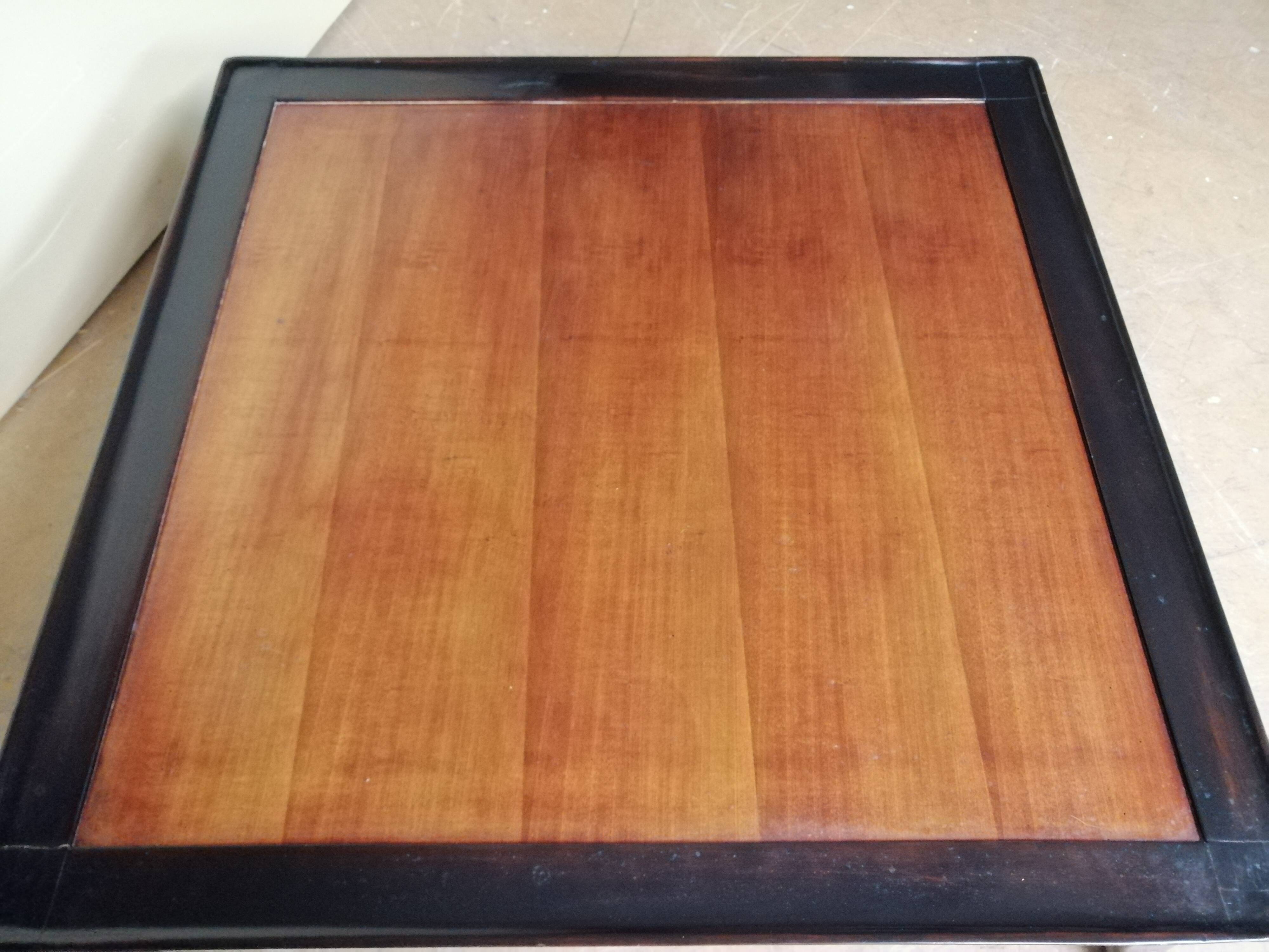 Square coffee table in cherry