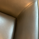 Roche Bobois leather spoutnik armchairs