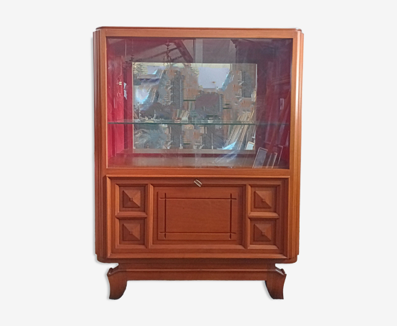 Vitrine art déco en noyer