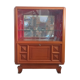 Art deco walnut display cabinet