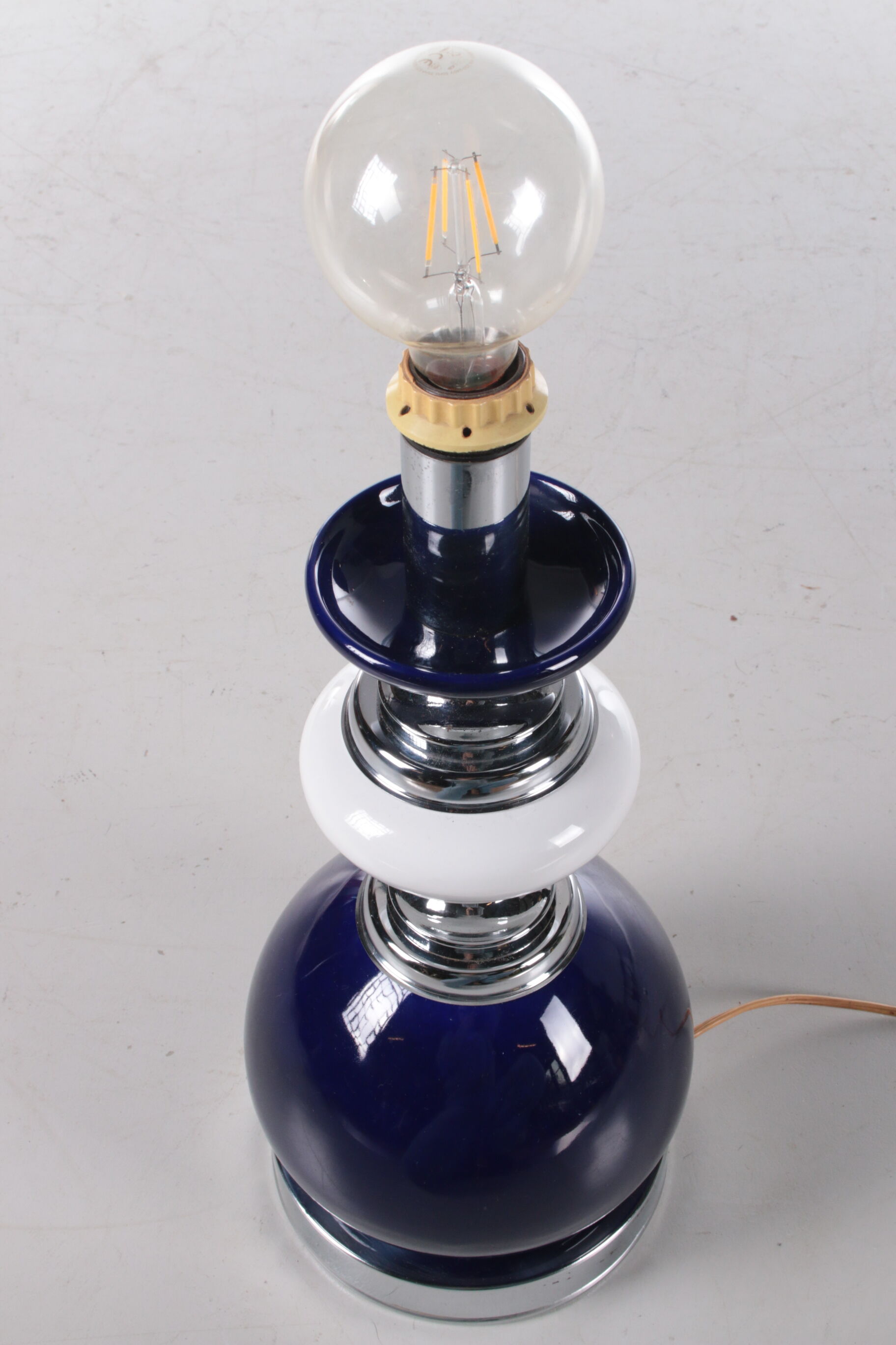 PIed de lampe vintage en verre coloré, années 1960
