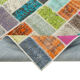 Handwoven anatolian contemporary 173 cm x 225 cm multicolor patchwork carpet