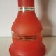 vase en verre peint , aspect granité rouge et doré