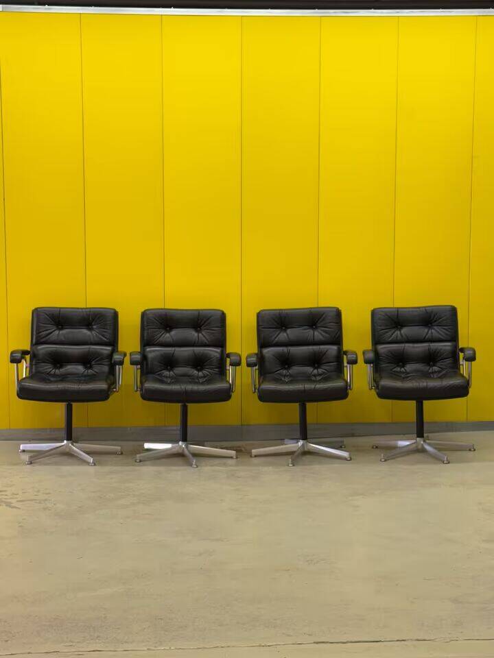 1970s Leather Swivel Chair Eurochair by Girsberger (Price for One)