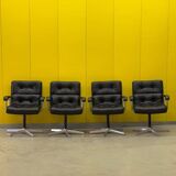 1970s Leather Swivel Chair Eurochair by Girsberger (Price for One)