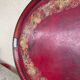 Large Red Lacquered Sheet Metal Serving Tray. Empire Period.