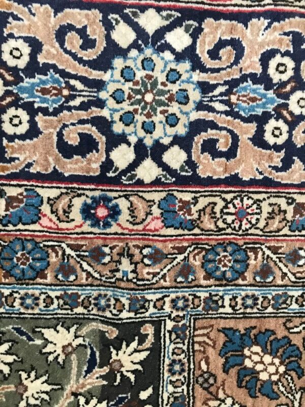 Old Persian Ghoum handmade carpet 207 X 303 cm