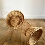 Table d'appoint en rotin / bambou années 1960-1970