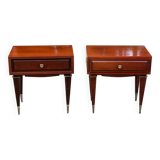 Pair of Scandinavian rosewood bedside tables