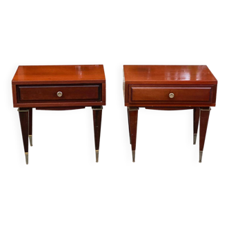 Pair of Scandinavian rosewood bedside tables