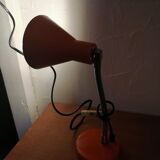 Bedside lamp articulated desk 1960 orange
