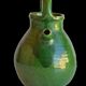 Jug wine earthenware glazed green, and mercurisee, Aubagne, Provence, 1900