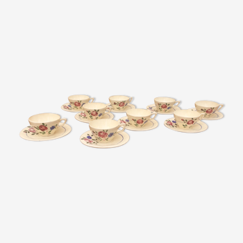 Digoin Sarreguemines coffee cups