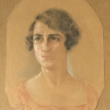 Dessin peinture portrait de femme Yves Diey