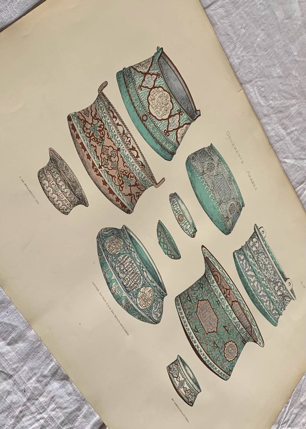 Ancient Oriental Lithography - Arab Ornaments