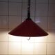 "Up and down" steel enamelled red 1980s hanging