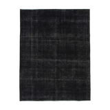 Handmade oriental overdyed 300 cm x 400 cm black wool carpet
