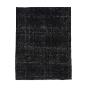 Handmade oriental overdyed 300 cm x 400 cm black wool carpet