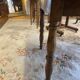 Table porte feuille en noyer, pieds Jacob