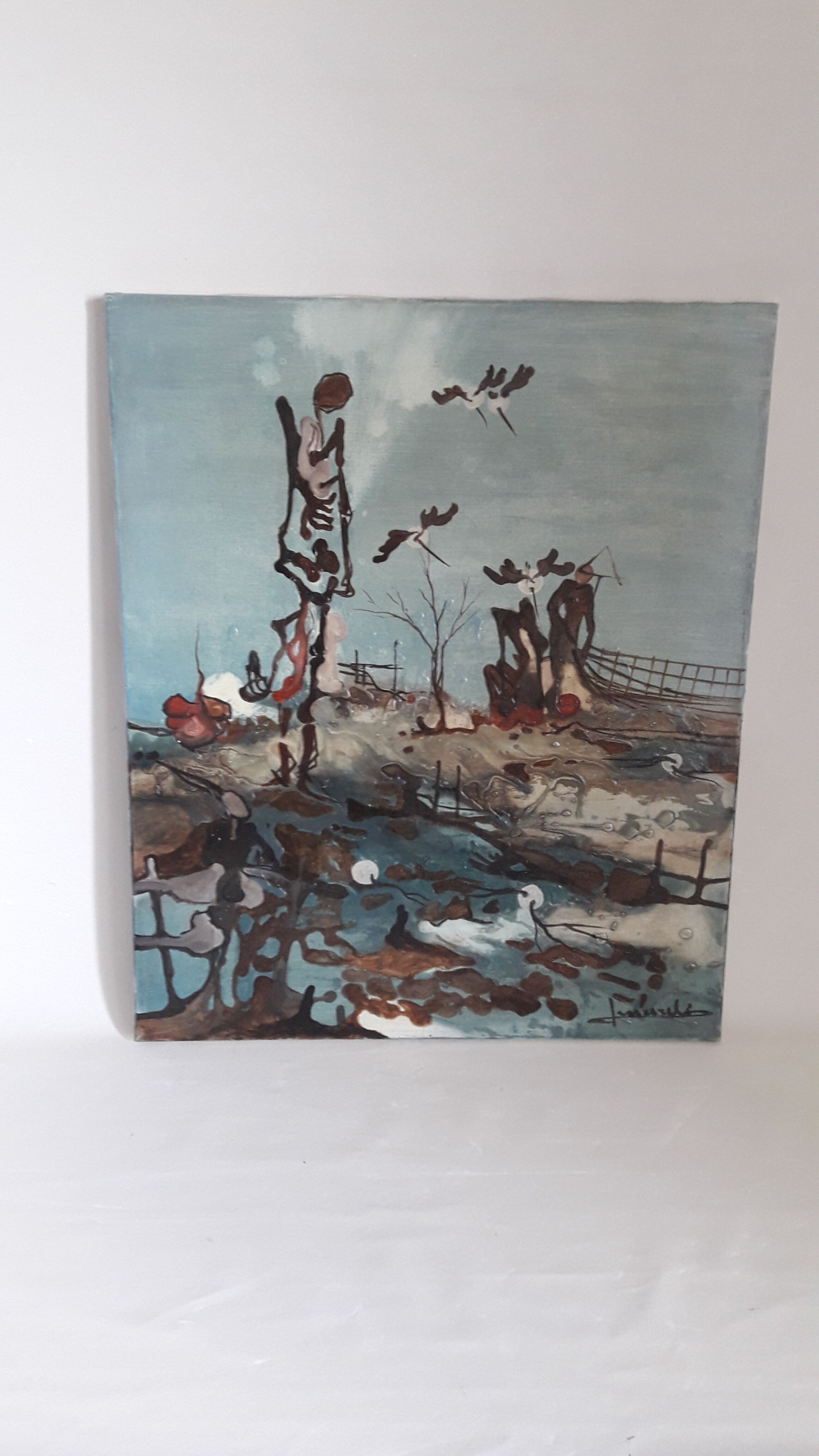 Oil on canvas painting by Lenczewski