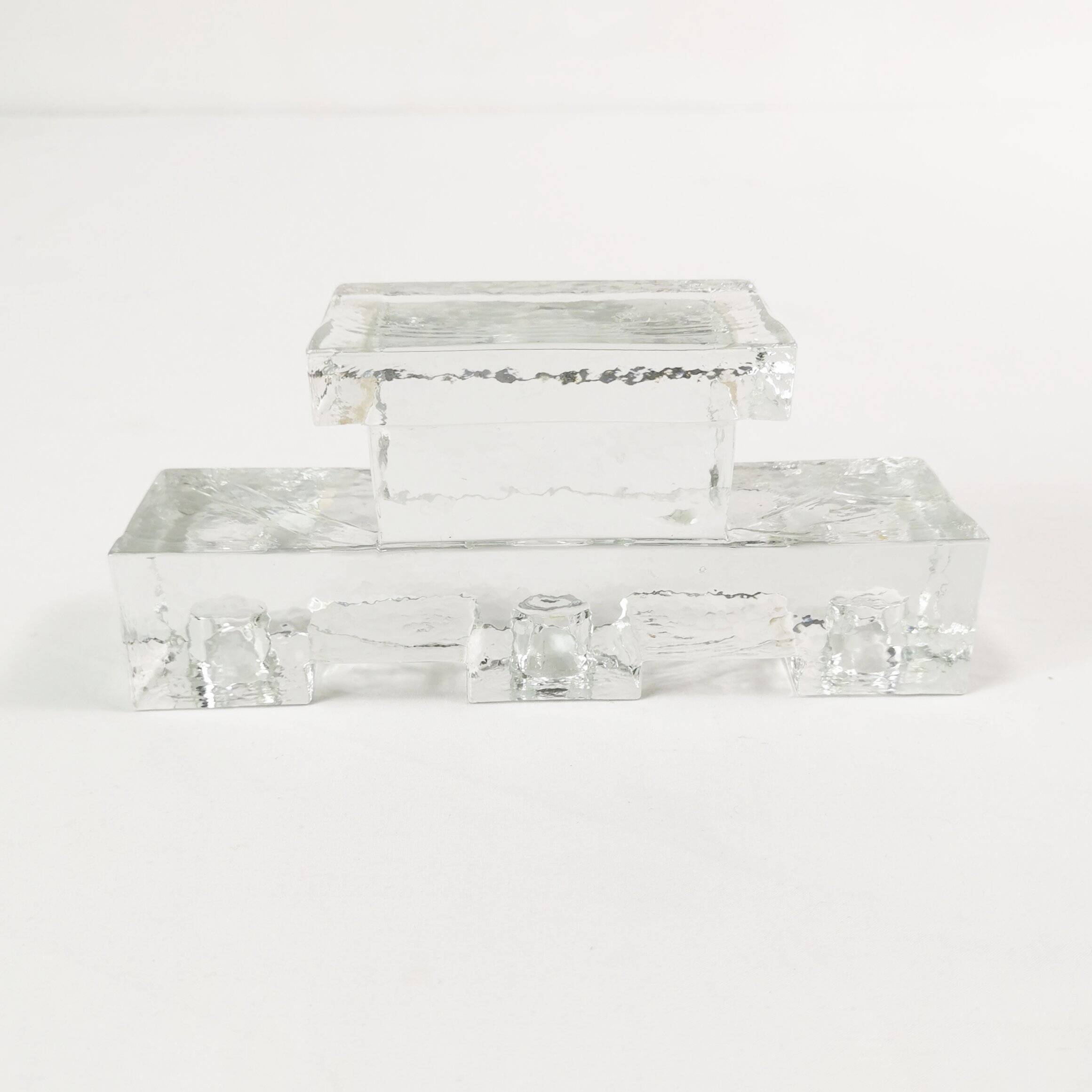 Glass, monumental candlestick, Germany 1960s
