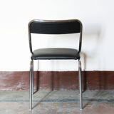 Chromed vintage dining chairs 1970
