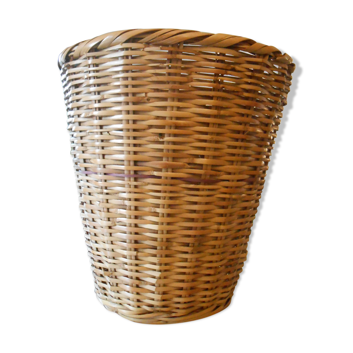 Wicker paper basket