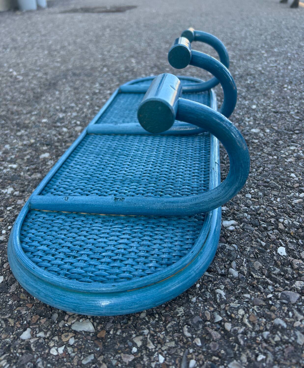 Rattan wall coat rack