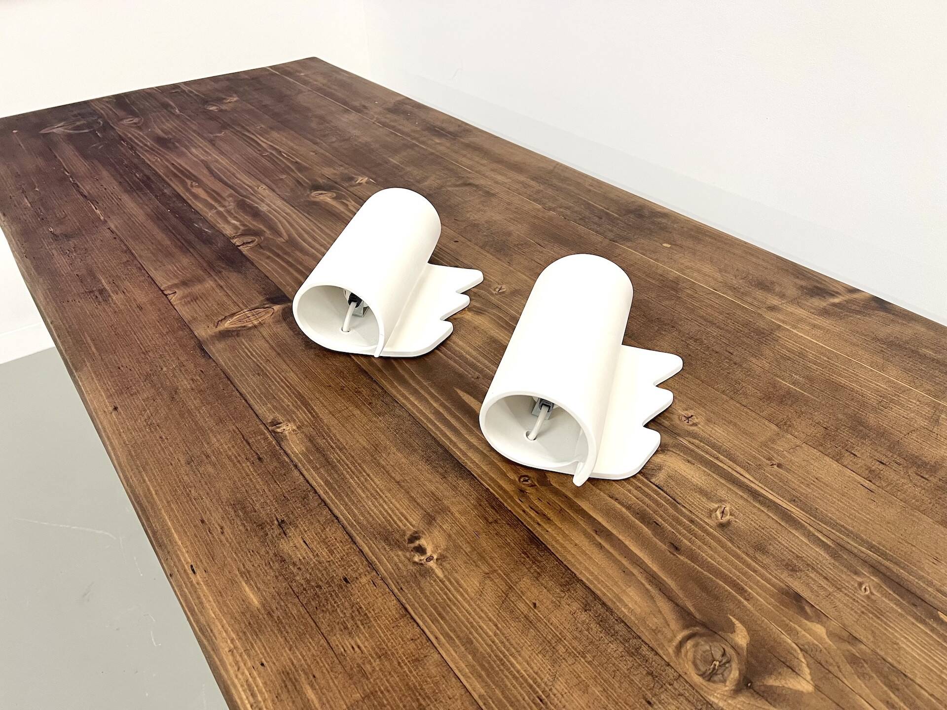 Pair of ceramic wall lights, circa 1990