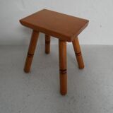 Ensemble vintage de 2 petites tables d'appoint/tabourets