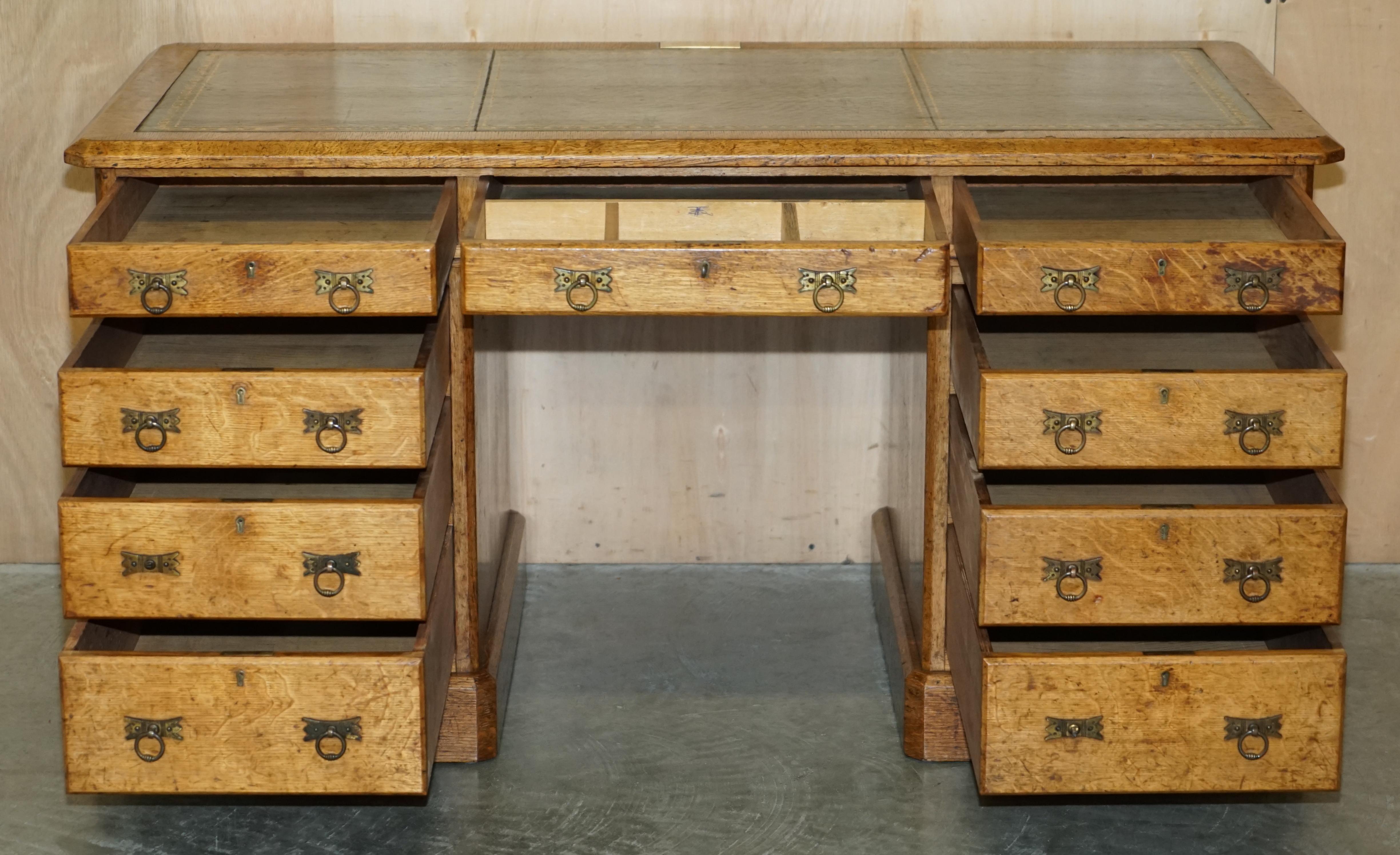 Victorian Oak Partner's Desk circa 1883