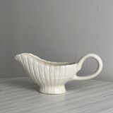 White slip gravy boat