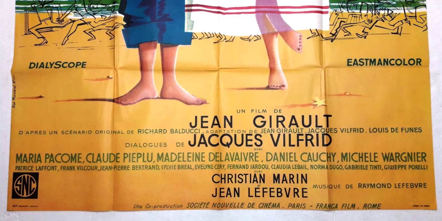 Cinema poster "Le Gendarme de Saint-Tropez" 1964 Louis De Funès, Galabru.