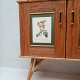 Split bamboo and rattan sideboard 50/60s