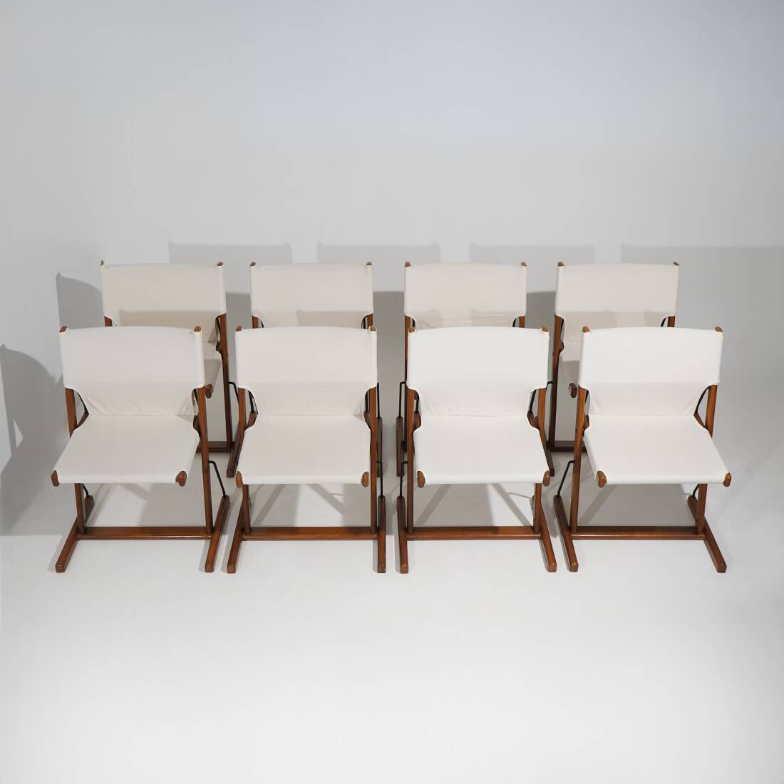 Eight “Nina and Santa Maria” chairs by Piero de Martini for Cassina, 1970s