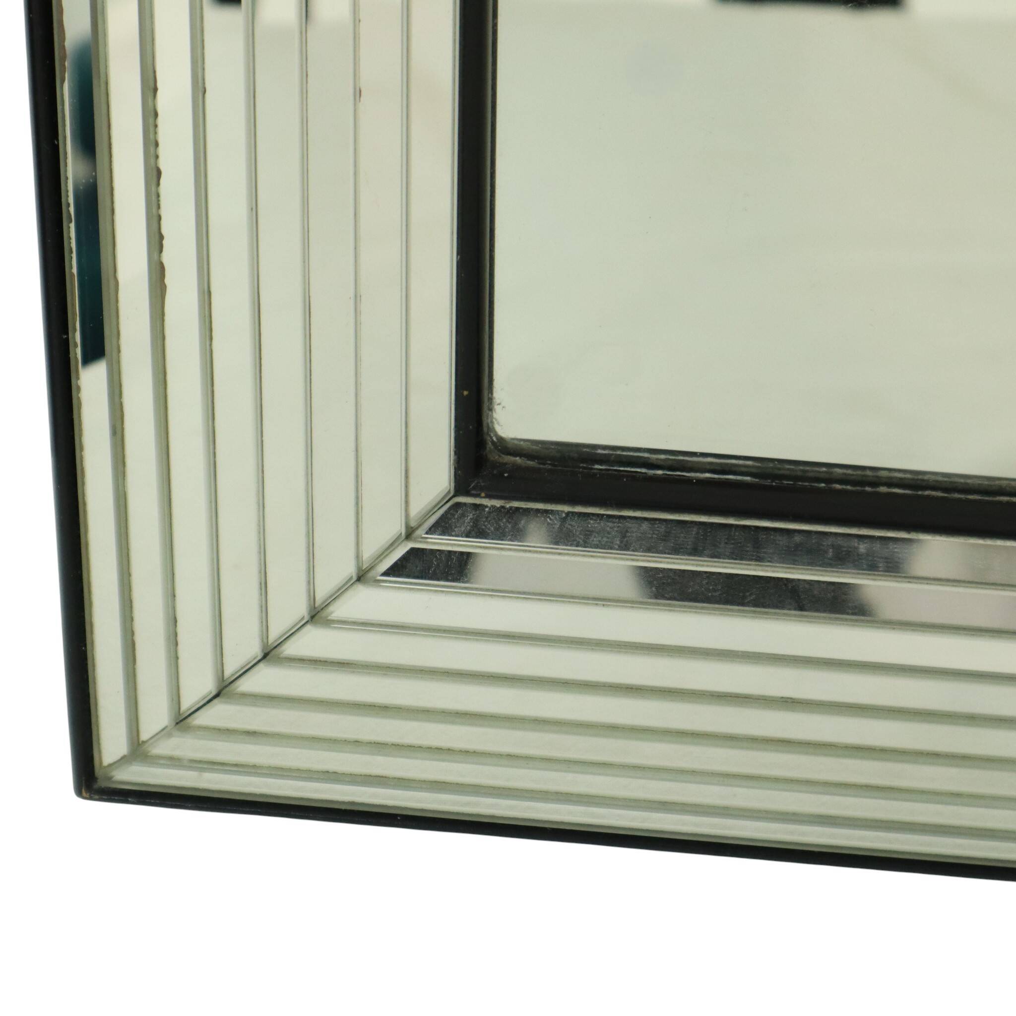 Vintage silver Deknudt mirror in Hollywood Regency style, 107 cm