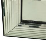 Vintage silver Deknudt mirror in Hollywood Regency style, 107 cm