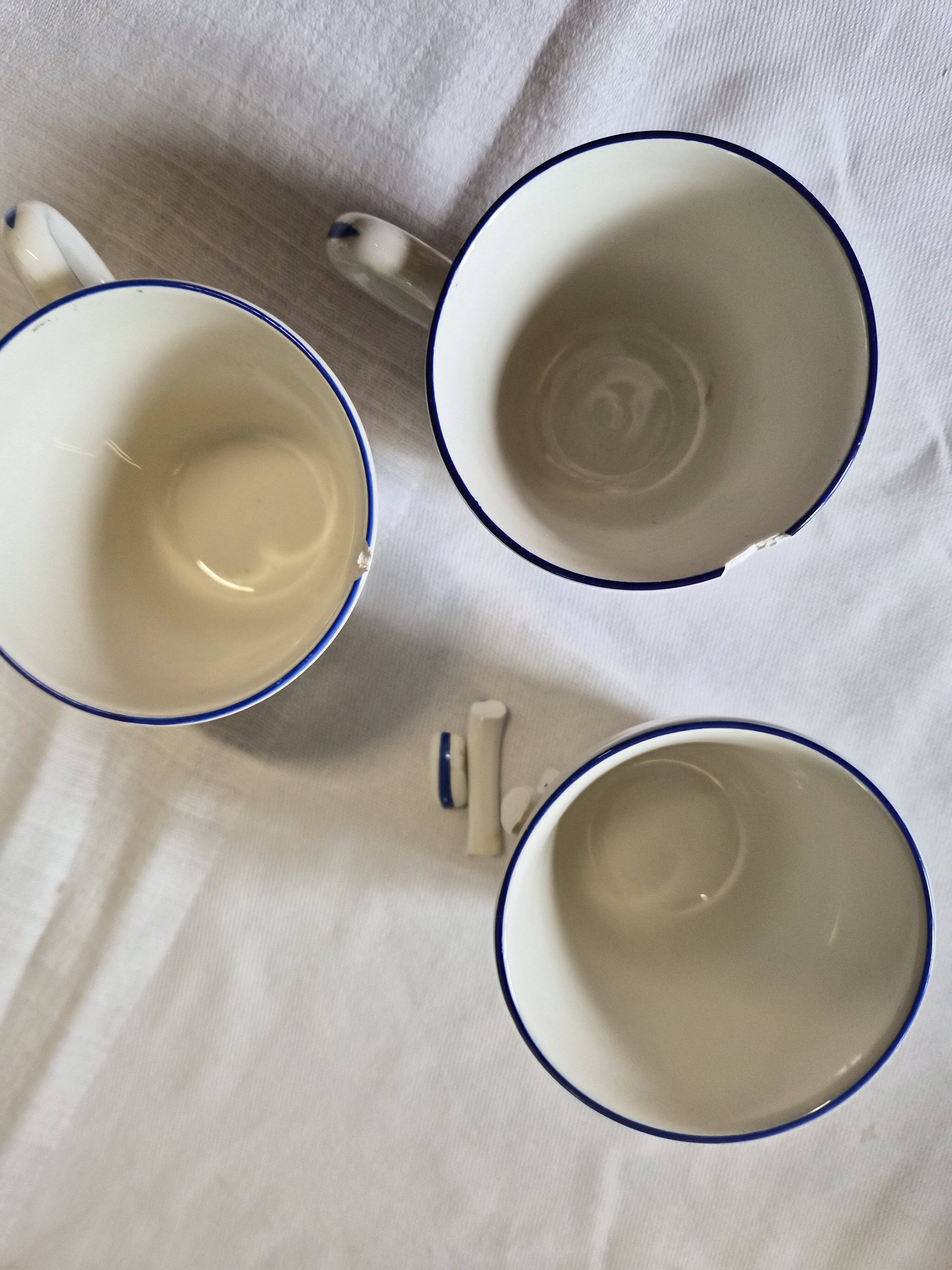 Rare Lunéville Art Deco tea set with Japonisme inspiration, 27 pieces.
