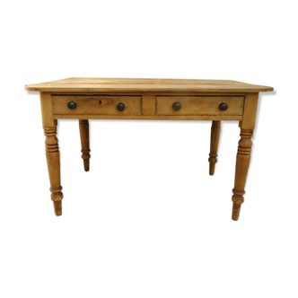 Wooden table with 2 drawers