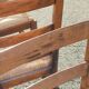 Ensemble de 4 chaises bois paille brutaliste